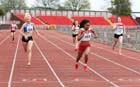 Alona-Mae Lonsdale wins the Under-17 200 metres, 2012 North Eastern Championships.